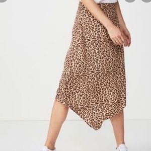 Cotton On Leopard Handkerchief Skirt